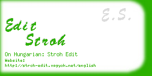edit stroh business card